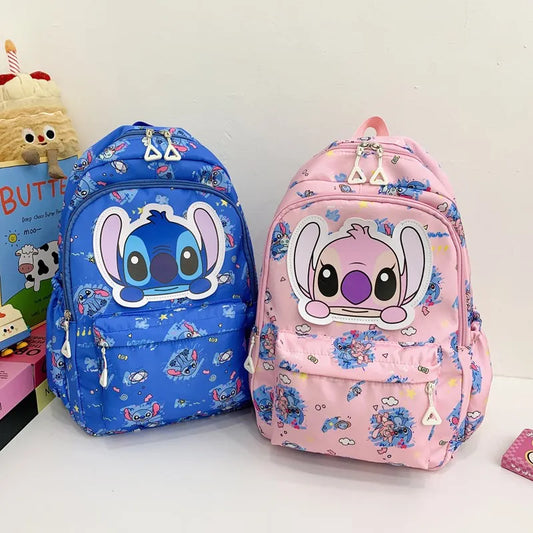 Stitch Print Student Backpack – Lightweight Daypack with Adjustable Straps for School & Daily Commute