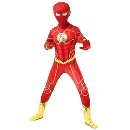 Flash Superhero Bodysuit Costume — Adult & Kids Cosplay for Halloween, Christmas & Parties