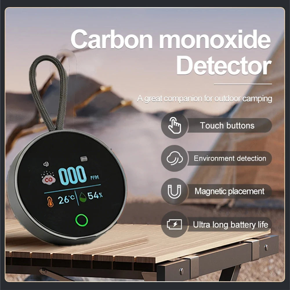 FMAi K5S 3-in-1 Carbon Monoxide Detector - Portable CO Monitor with Temperature & Humidity Sensor for Home, Car, RV & Travel