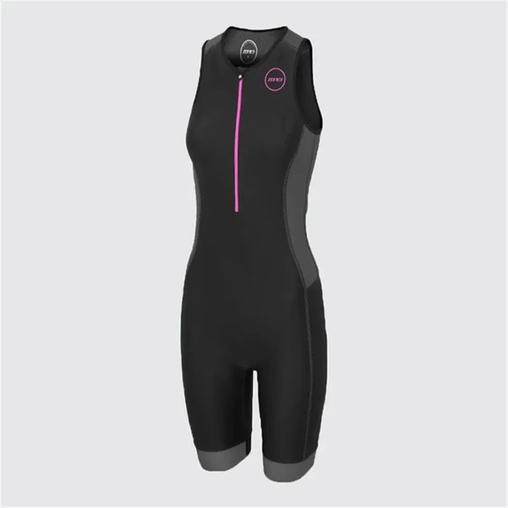 Zone3 Women’s Cycling Skinsuit Triathlon Suit – Sleeveless Cycling & Swimwear Bodysuit for Running, Swimming & Bike Training Jumpsuit