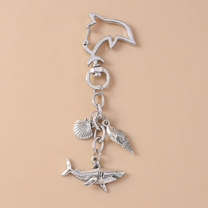 Summer Beach Shell Keychain – Octopus and Starfish Marine Life Pendant for Women, Girls, Handbag Decor, and Gifts