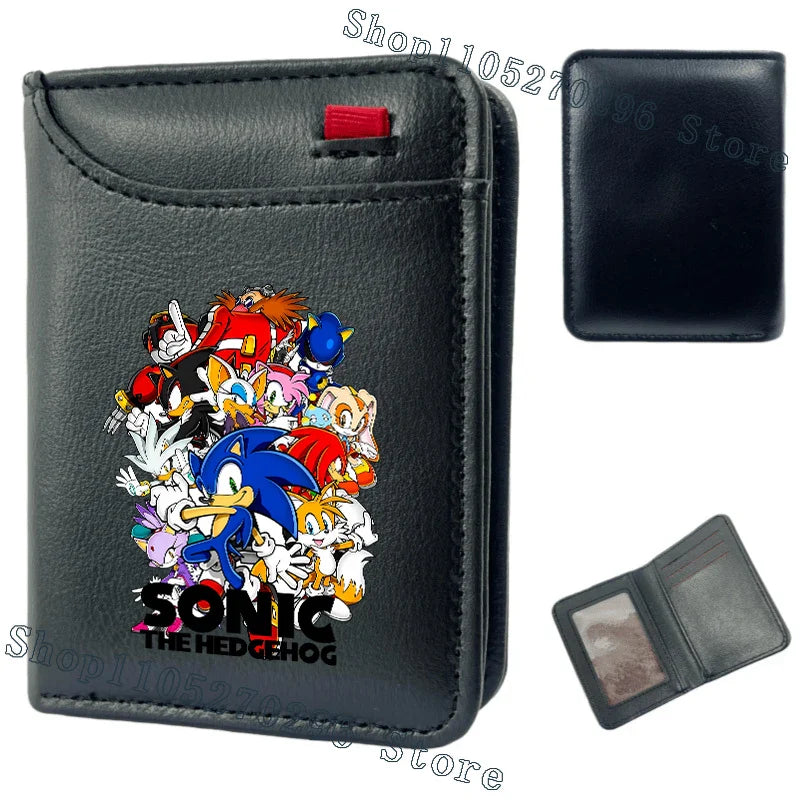 Sonic & Shadow Cartoon Wallet – Anime Multi-Card Vertical Holder, Portable Slim Card Pack, 2026 New Fashion Gift Wallet