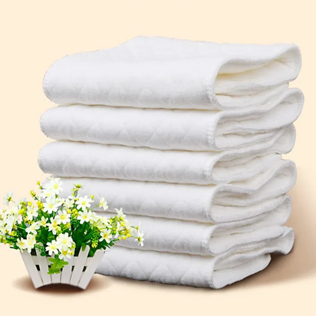 10pcs Cotton Baby Diapers – Washable & Reusable Folding Diaper Pads for Kids Changing