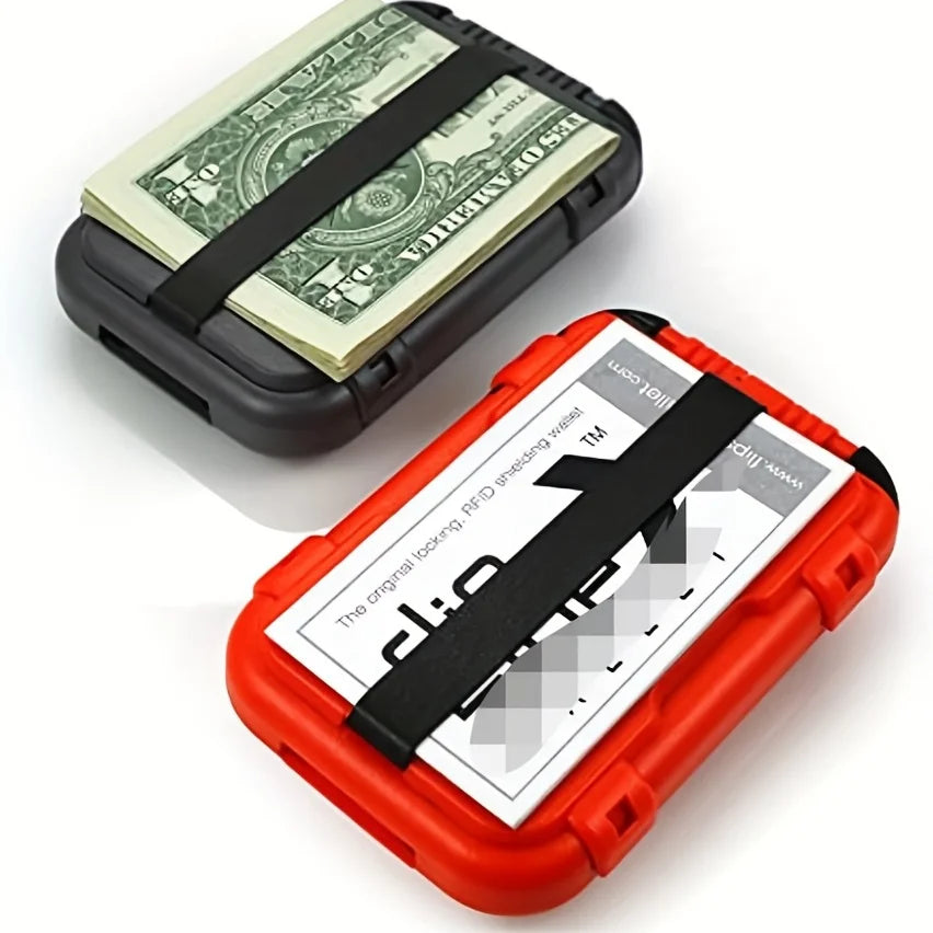 Ultra-Thin Aluminum RFID Blocking Wallet - Minimalist Metal Wallet for Men with Cash Clip and Credit Card Holder