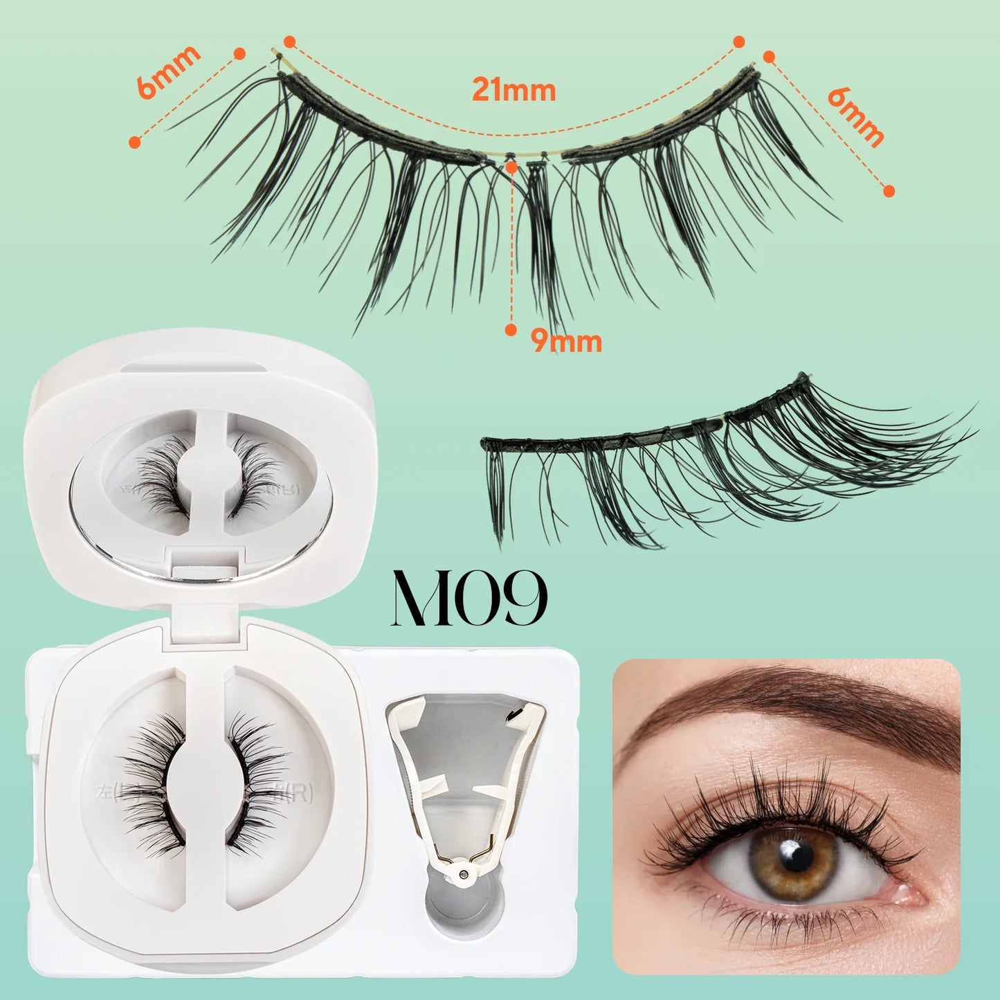 VYRILA Soft Magnetic Eyelashes Reusable No Glue 3D Natural Look Magnetic Lashes Kit Easy Apply Eye Makeup