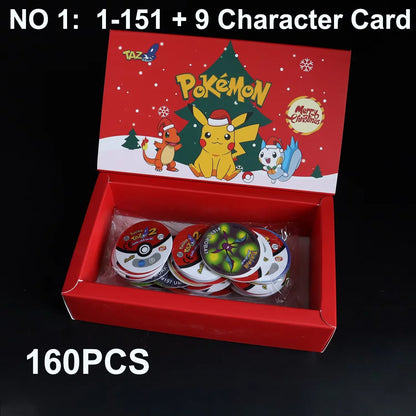100/160pcs Pokemon Tazos – 1st & 2nd Generation 3D Round and Square Collector Cards, Album Trainer Pogs for Cheetos Chipitaps