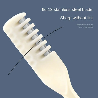 360-Degree Rotate Nostril Cleaning Scissors: Double-Sided Nose Hair Knife - Manual Nose Hair Trimmer