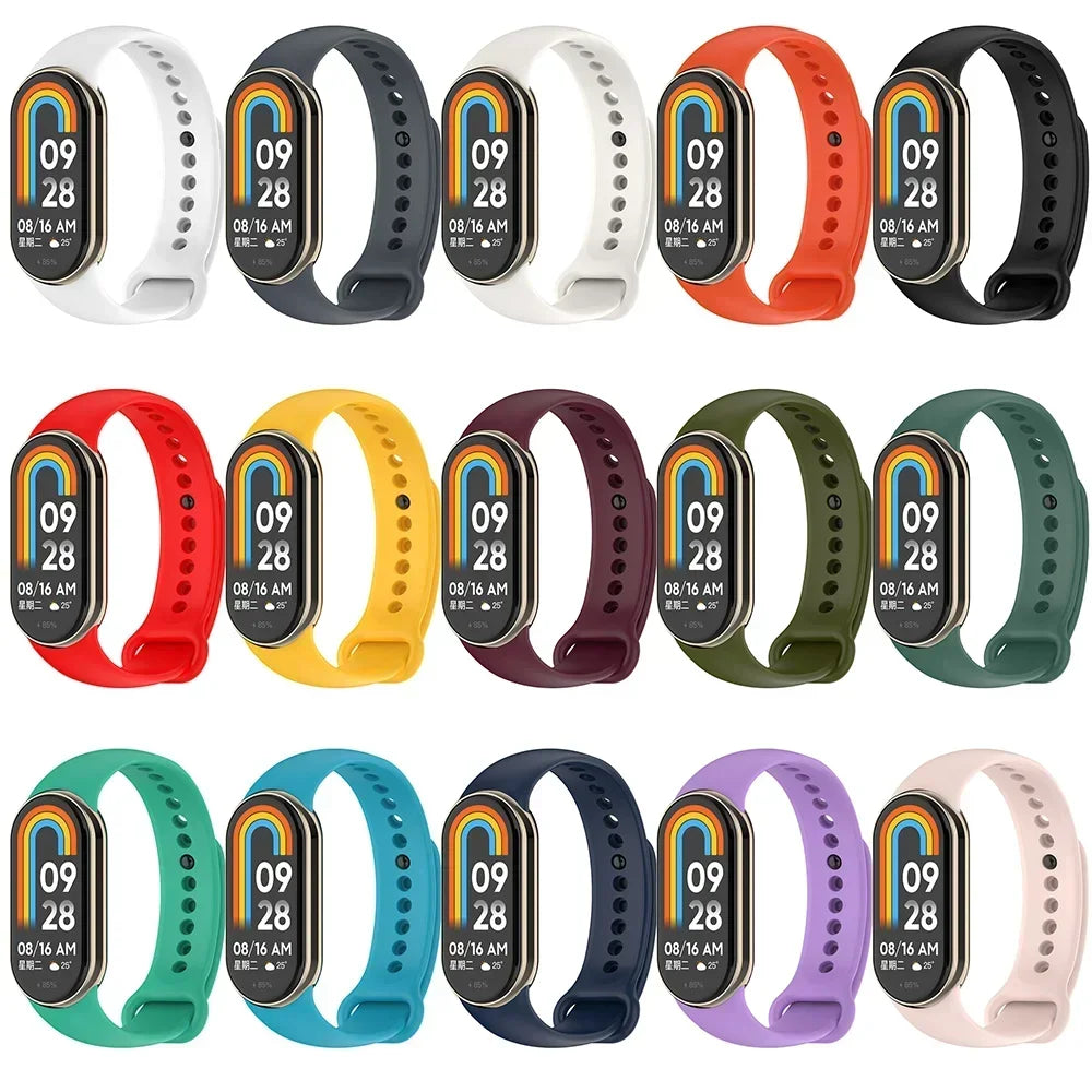 Silicone Sport Strap for Xiaomi Mi Band 8 NFC – Replacement Smartwatch Bracelet