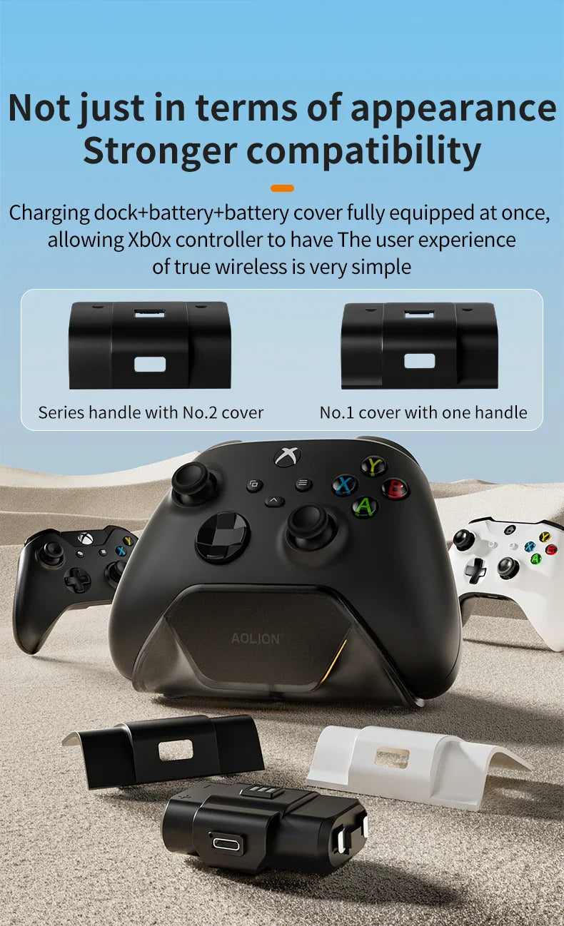 Aolion Wireless Charging Dock for Xbox Series X/S & One Controllers – Gamepad Charging Base