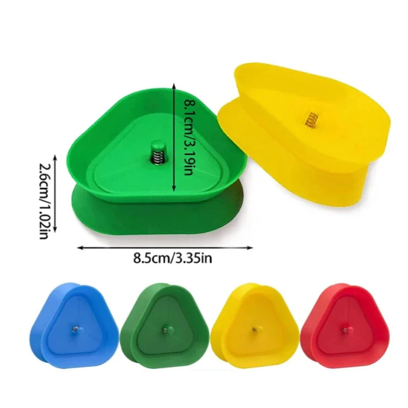Triangle Poker Holder – Four-Color Desktop Card Stand, Hands-Free Game Holder for Kids & Elderly