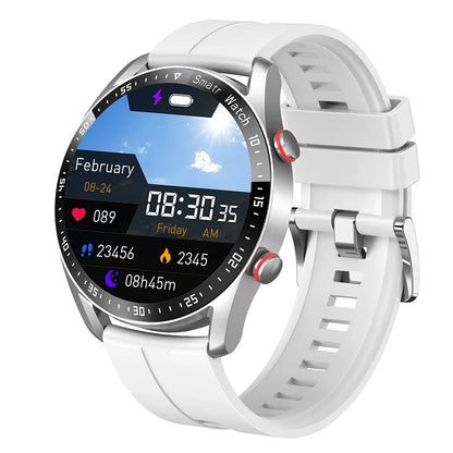 ECG+PPG Bluetooth Call Smartwatch for Men – Laser Health, Blood Pressure, Fitness, Waterproof Sports Watch with Box