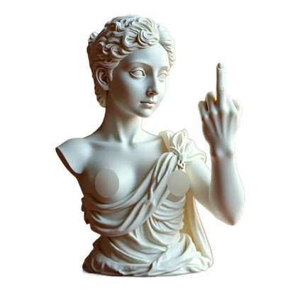 Vienna Goddess 3D Resin Statue — Funny Venus Figurine with Attitude, Home Decor Bust & Plaster Craft Sculpture