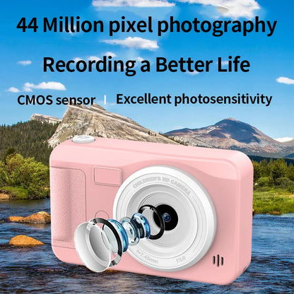 4K Digital Camera 44MP – HD Travel & Selfie Camera for Students, Entry-Level Compact Photography Camera