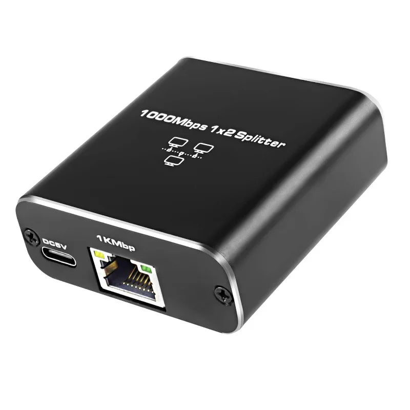 RJ45 Splitter 1-in-2/3/4 Out — 1000Mbps Gigabit Ethernet Network Adapter, Internet Extender & RJ45 8P8C Converter Plug