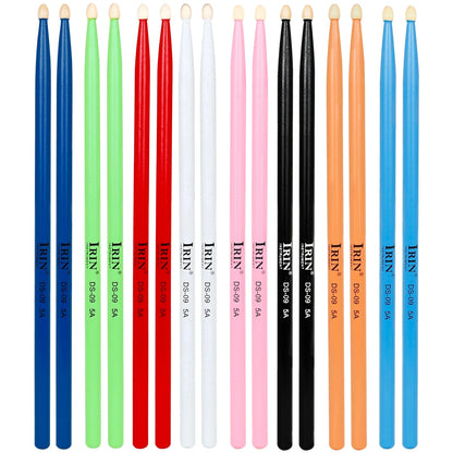 IRIN 5A Maple Drumsticks – DS-09 Multicolor Drum Mallets, Professional Percussion Musical Instrument Accessories