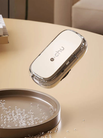 Portable Pill Cutter & Storage Box with Divider, Dustproof Medicine Organizer and Crusher – Latest Quartering Design
