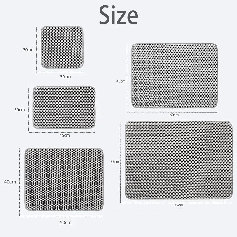 Premium Cat Litter Mat: Waterproof Double Layer Design | Easy-Clean Urine Proof Trapping | Non-Slip & Large Footprint - Ideal Cat Scratch Pad & Toilet Pad Solution!