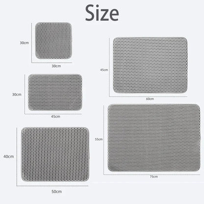 Premium Cat Litter Mat: Waterproof Double Layer Design | Easy-Clean Urine Proof Trapping | Non-Slip & Large Footprint - Ideal Cat Scratch Pad & Toilet Pad Solution!