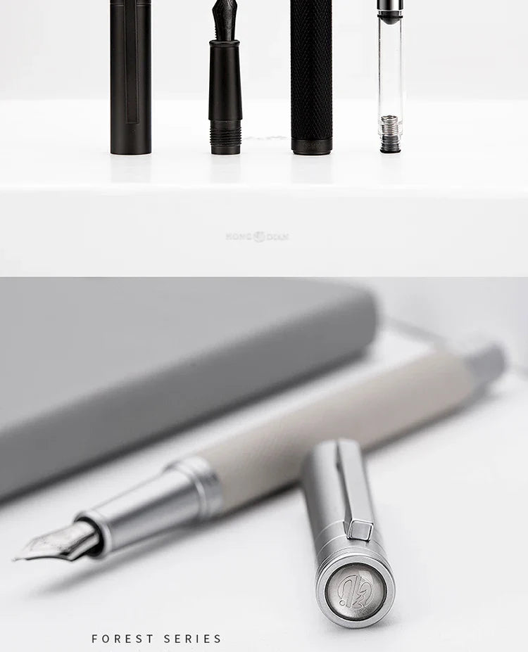 LT Hongdian Titanium Black Forest Calligraphy Pen — Student & Business Ink Pen with Gift Box