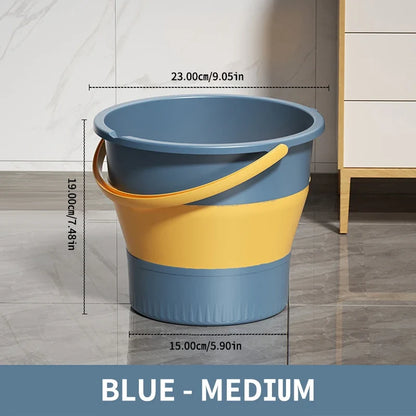 SEAMETAL Foldable Car Wash Bucket - 5L/10L Portable Thickened Plastic Water Bucket for Camping, Fishing & Outdoor Use