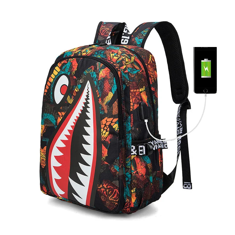 Anti-Theft Waterproof Backpack — Unisex Fabric Rucksack Travel Bag for School & Students