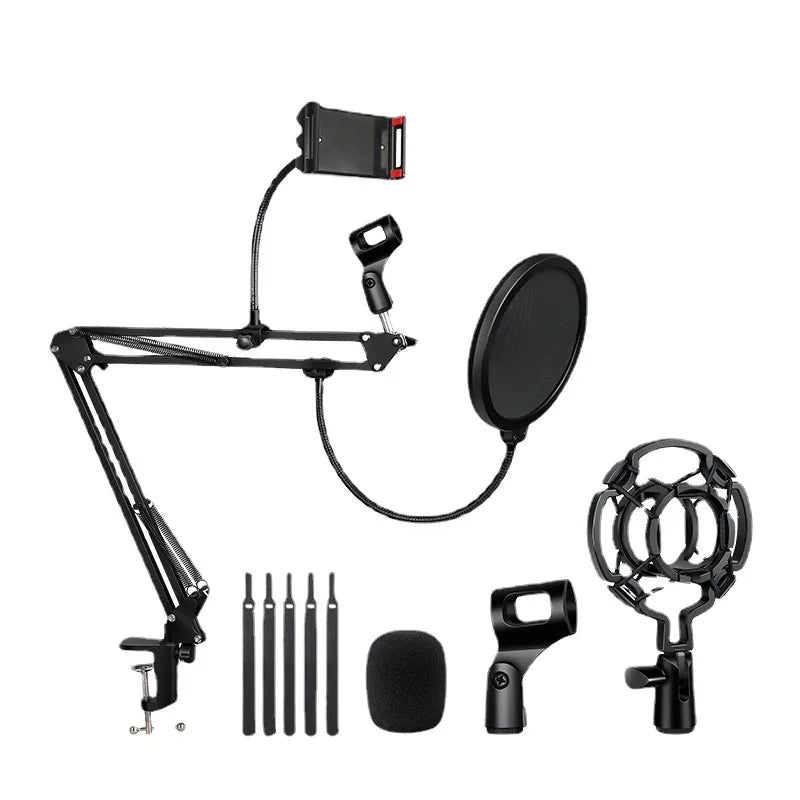 Professional Scissor Arm Stand for BM800 Microphone – Universal Shock Mount with Spider Cantilever Bracket and Mic Holder
