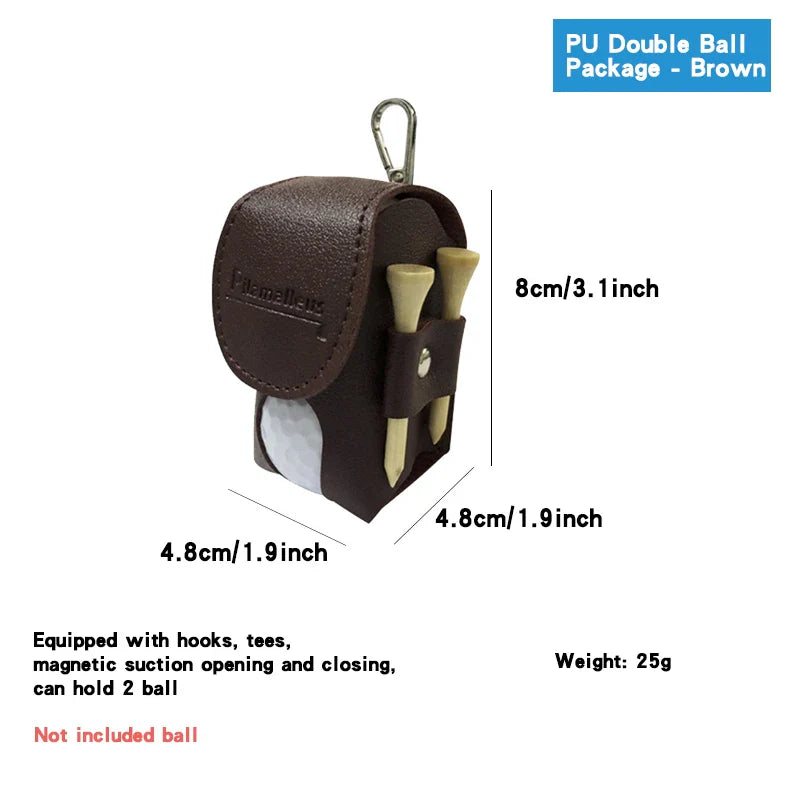 Golf Small Waist Bag – Mini Skull Head & Smiling Face Style, Double Ball Bag for Outdoor Sports