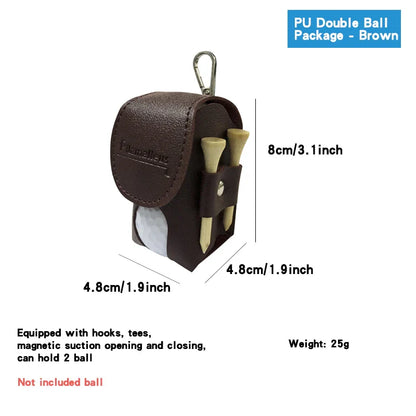 Golf Small Waist Bag – Mini Skull Head & Smiling Face Style, Double Ball Bag for Outdoor Sports