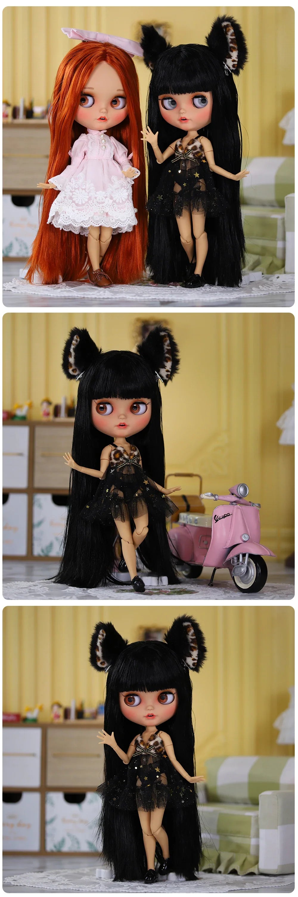 ICY DBS Blythe 1/6 BJD Doll – 30cm Tan Skin Matte Face Jointed Body, Anime Girl Toy Gift