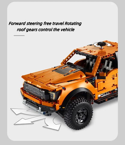 New 1379PCS Ford Raptors F150 Pickup Truck Building Blocks – Technical Sports Car Model Bricks for Kids Racing Vehicle Toy Gifts