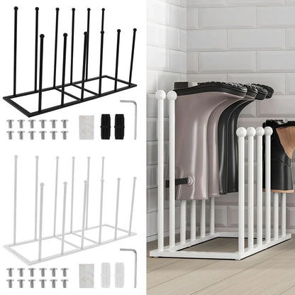 Free-Standing Metal Boot Rack Organizer – Removable Tall Boot Storage Holder, Multifunctional Home Boot Rack