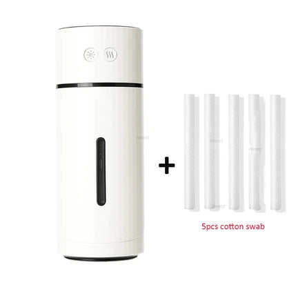 260ML Wireless USB Air Humidifier – Ultrasonic Cool Mist Aromatherapy Diffuser with 1000mAh Rechargeable Battery, Quiet Fogger