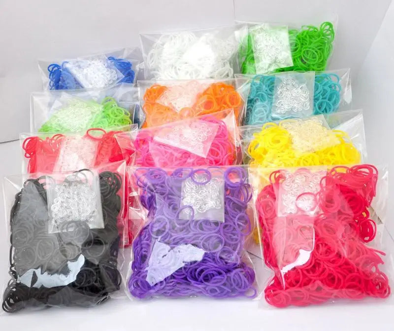 Pantone Color Rainbow Rubber Bands for Loom Bracelets – Western European Style DIY Arts & Crafts Kit