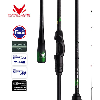 PURELURE ZERO UL Fishing Rod - Lightweight Carbon Spinning & BFS Rod for Trout and Bass