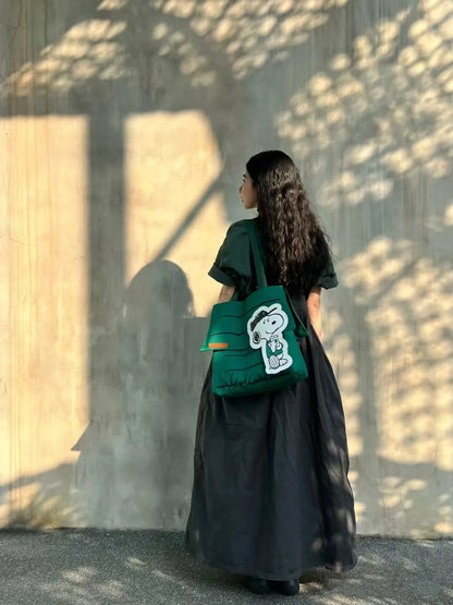 New Snoopy Tote Bag | Large Capacity Casual Shoulder Bag for Girls, Travel & Everyday Use