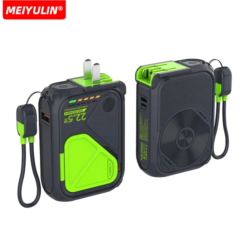 Magnetic Wireless Power Bank 20000mAh - Large Capacity Fast Charger with AC Plug, External Spare Battery for iPhone