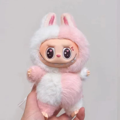 17cm Pop Labubu Pink Leader Butterfly Eye Angel Vinyl Doll Pendant — Cute Zimomo Ornament, Holiday Gift Toy