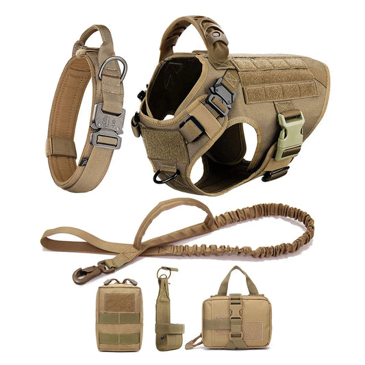 Large Dog Harness & Leash Set — Training & Walking Vest for German Shepherd, Malinois