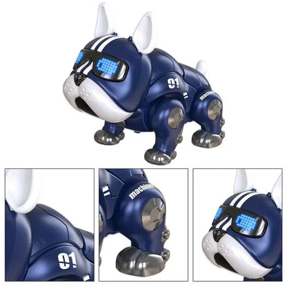 Dance & Music Bulldog Robot Toy - Intelligent Interactive Dog with Lights for Kids & Early Learning
