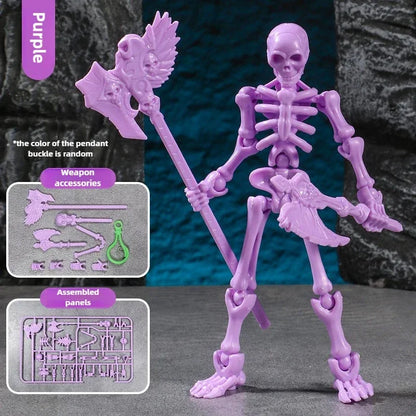 3D Articulated Skull Model – Assemble Action Figure for Anime, Games & Decoration
