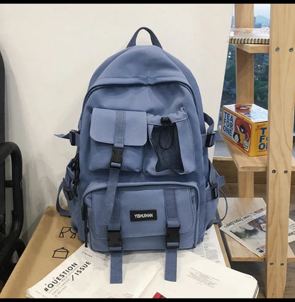 Multifunctional Teen Laptop Backpack – High-Quality Canvas School Bag for Boys & Girls