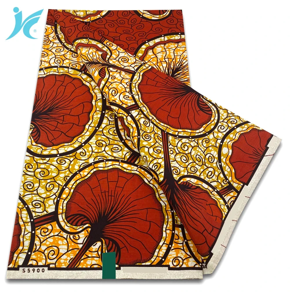 African Real Wax Print Fabric - 100% Cotton Ankara Sewing Material Wholesale Quality