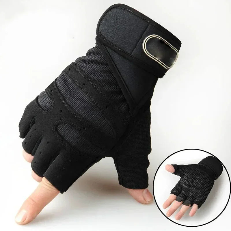 Outdoor Sports Fingerless Gloves – Long Wrist Guard for Men & Women, Ideal for Gym, Cycling, Hiking, Boxing & Training Workouts