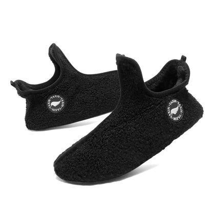 Classic Couples Slippers – Non-Slip Warm Indoor & Outdoor Cotton Shoes for Men & Women, Soft & Comfortable Flat Slippers
