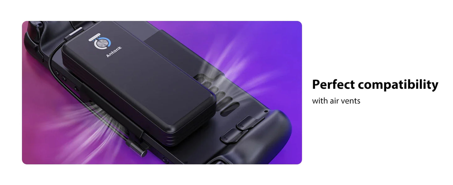 Antank Magnetic Power Bank for Steam Deck — 16,000mAh 45W PD Fast Charging Detachable Battery with Dual USB Cables