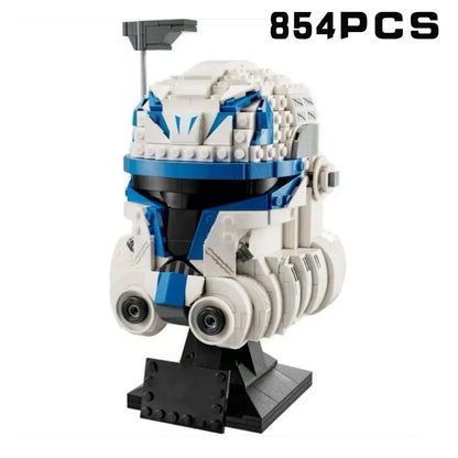 MOC Space Wars Helmet Building Blocks — Stormtrooper & Vader Fighter Model Bricks Toy, Birthday & Xmas Gift for Kids, Home Decor