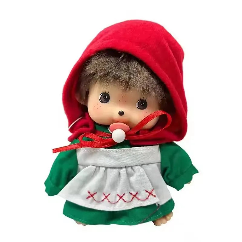 15cm DIY Monkey Plush Doll – Kawaii Dress-Up Pendant for Schoolbag, Cute Christmas & Children’s Gift