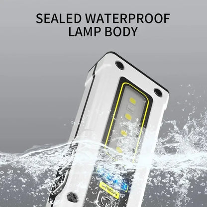 Super Bright LED Work Lamp with Magnet, SOS Alarm, Power Bank, and Waterproof Emergency Flashlight - New Design