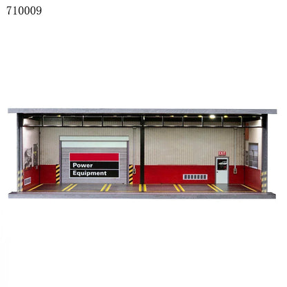 GFans 1:64 Scale Diorama Car Garage Model – LED Lighted Parking Lot DIY City Set for Collection & Display Gifts