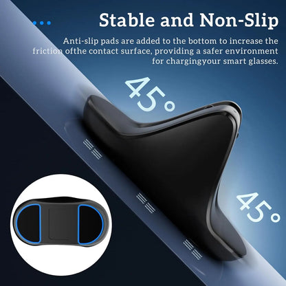 Mini Charging Dock for Ray-Ban Meta Smart Glasses – Portable USB-C Stand for Wayfarer, Headliner & Skyler Models